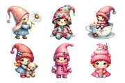 Gnome  Baby Girl Clipart, an Illustration by Daily.Designs (Thumbnail 2 of 5)