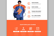 Online Course Website Landing Page, an UI Kit Template by CreativeShaper (Thumbnail 3 of 4)