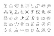 Freelance and Remote Work Icon Set, an Outline Icon by Tettygreen (Thumbnail 2 of 2)
