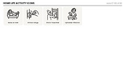 Home Life Activity Icons -Hand Drawn, an Outline Icon by Symbolic Language (Thumbnail 6 of 7)