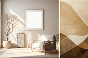 Earth Tone Minimalist Frame Mockup 3, a Household Mockup by ARTOZEN DIGITAL (Thumbnail 4 of 10)