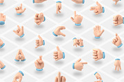 Floating 3D Hands Icons, an Object 3D Model by Vectors Market (Thumbnail 4 of 9)