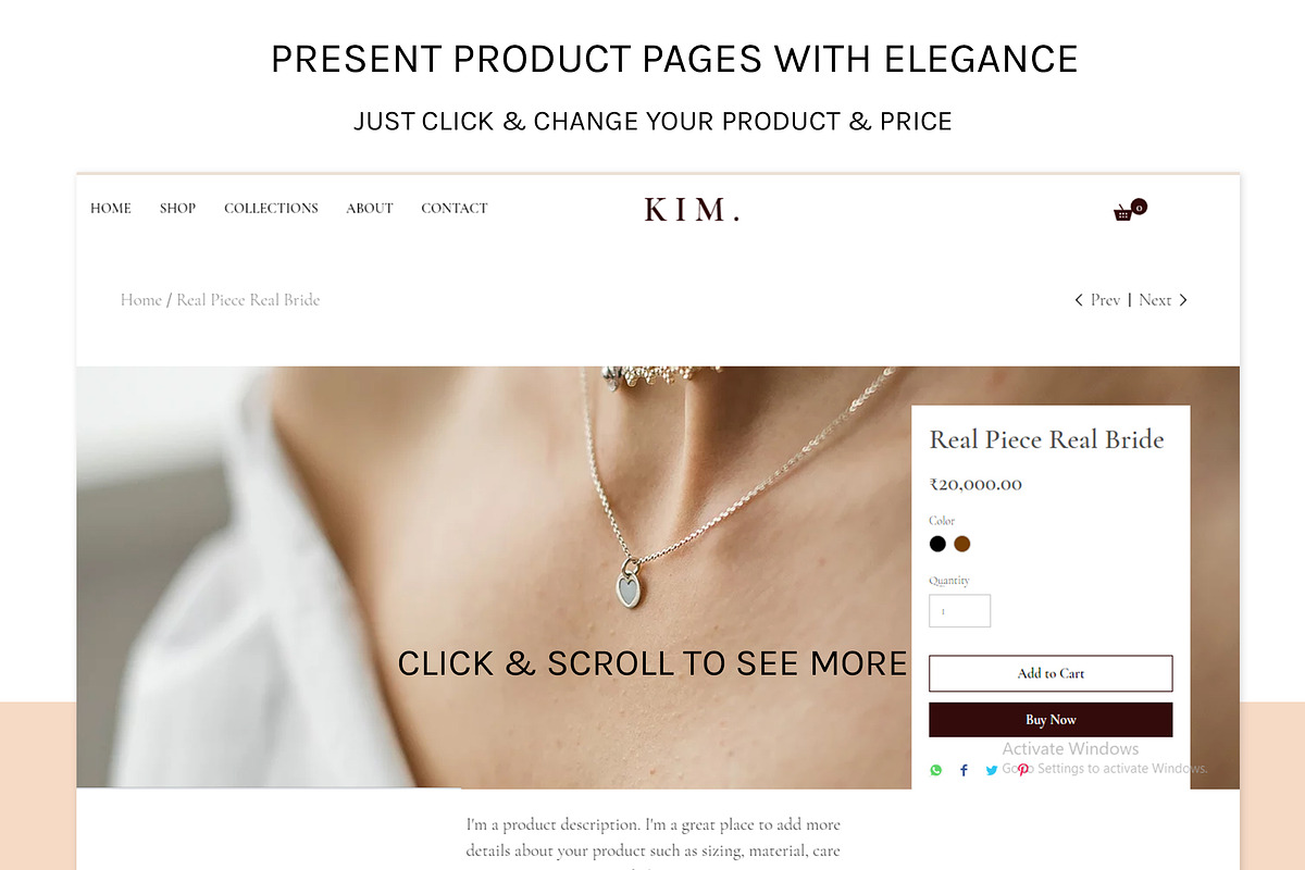 Wix Ecommerce Website Template | KIM, a Wix Template by Design Unique (Photo 3 of 10)