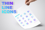 Online Music | 16 Thin Line Icons, an Outline Icon by Alex Blogoodf (Thumbnail 3 of 11)
