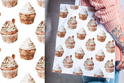 Watercolor Cupcake Patterns, a Pattern Graphic by Kolorata Art (Thumbnail 4 of 4)