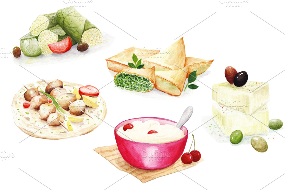 Traditional greek food, an Animal Illustration by Nicolai-works (Photo 3 of 3)