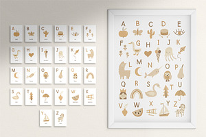 Boho Animals, Alphabet, Patterns