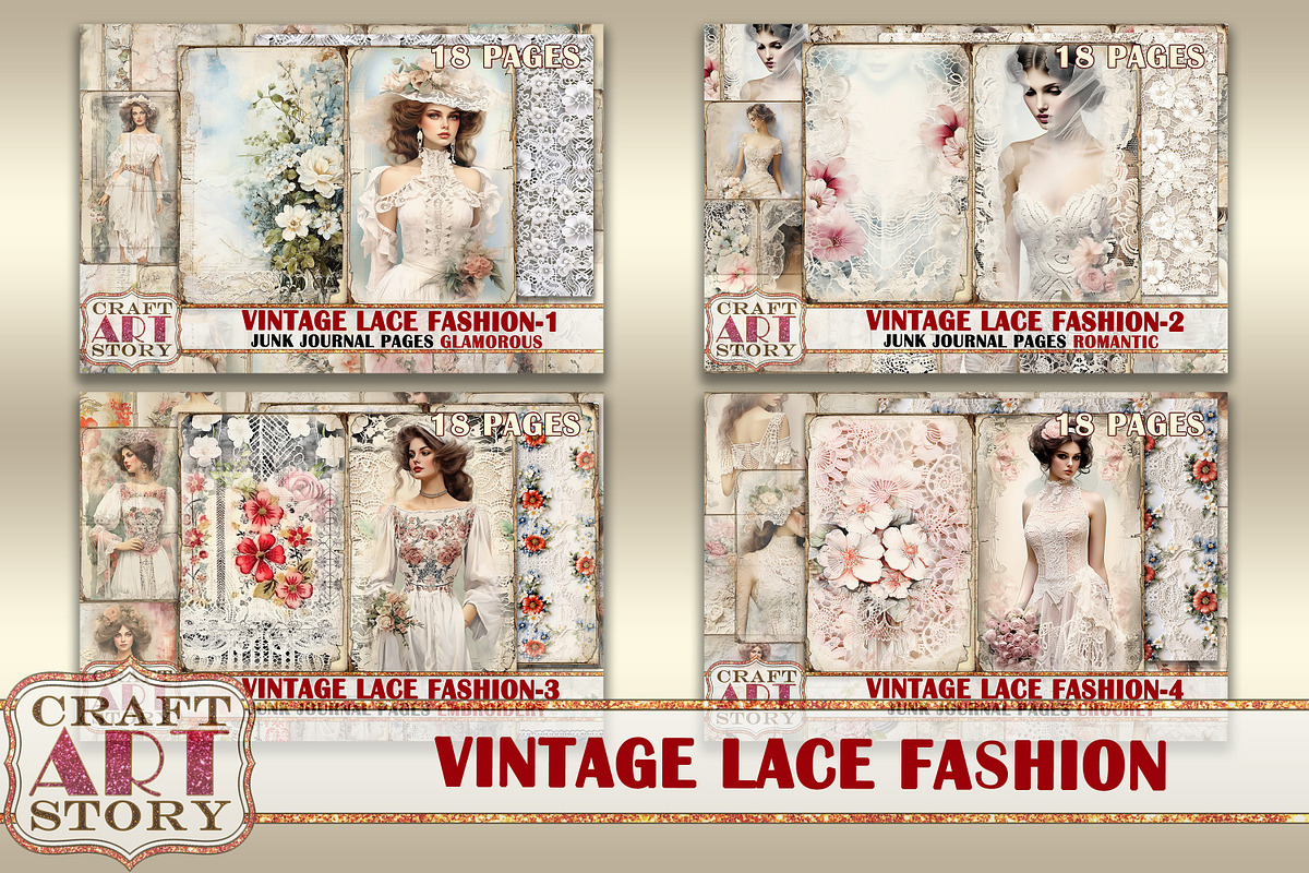 Lace fashion Junk Journal Kit part 2, a Person Illustration by CraftArtStory (Photo 6 of 6)