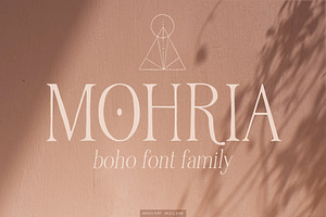 Mohria boho serif font script duo
