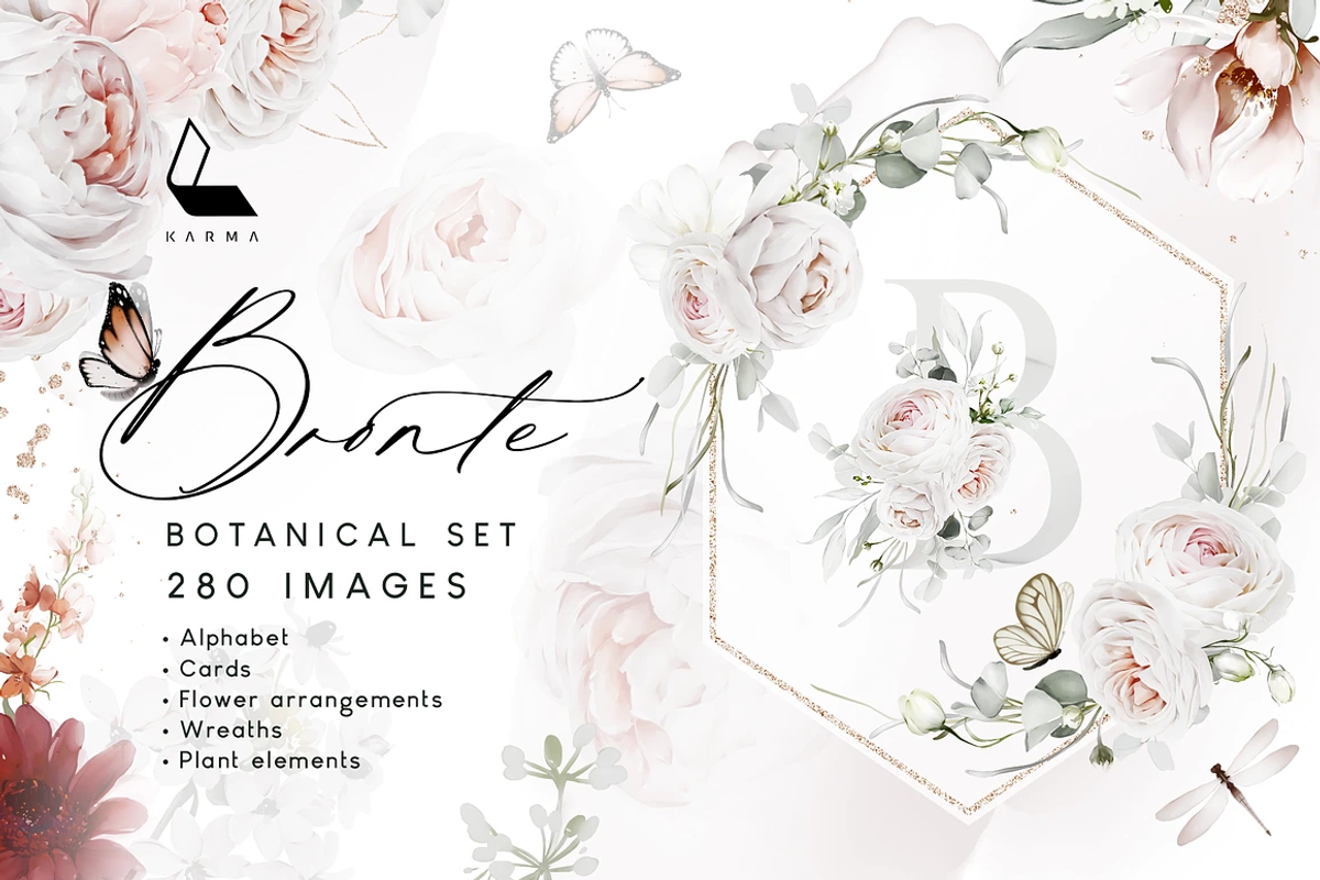 4-in-1 Watercolor Floral Bundle 02, an Illustration by Karma (Photo 10 of 34)