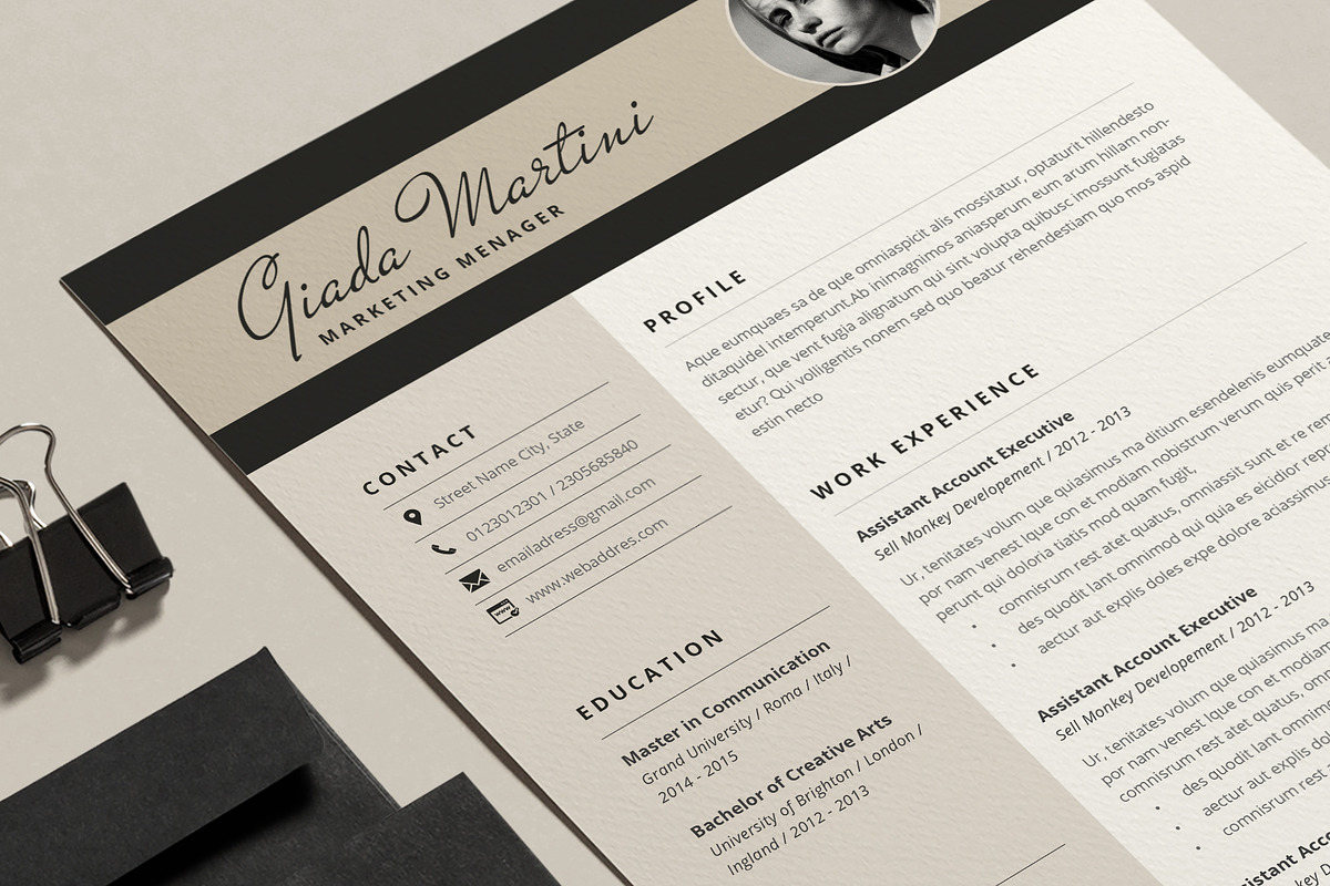 Resume Giada, a Resume Template by Estartshop (Photo 2 of 5)