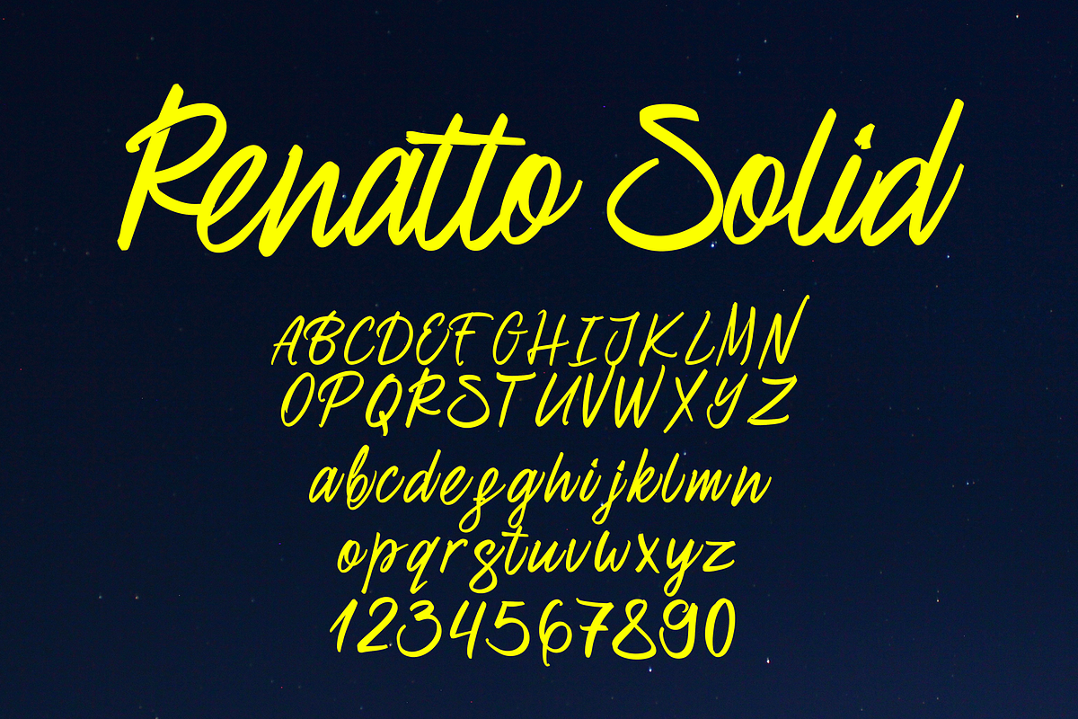 Renatto svg font preview 8