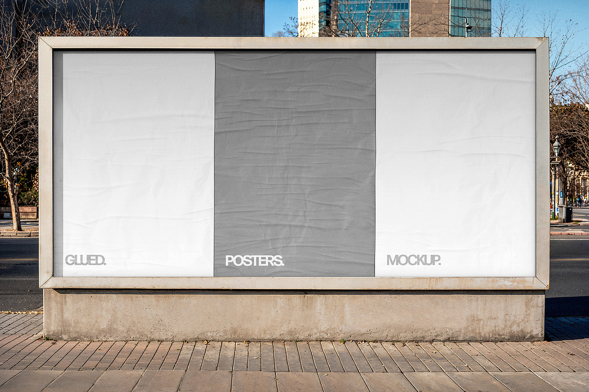 Street Glued Posters Mockup, an Advertising Mockup by Design Squad (Photo 4 of 4)