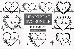 Heartbeat SVG PNG Design Bundle, an Illustration by Actual Pixel