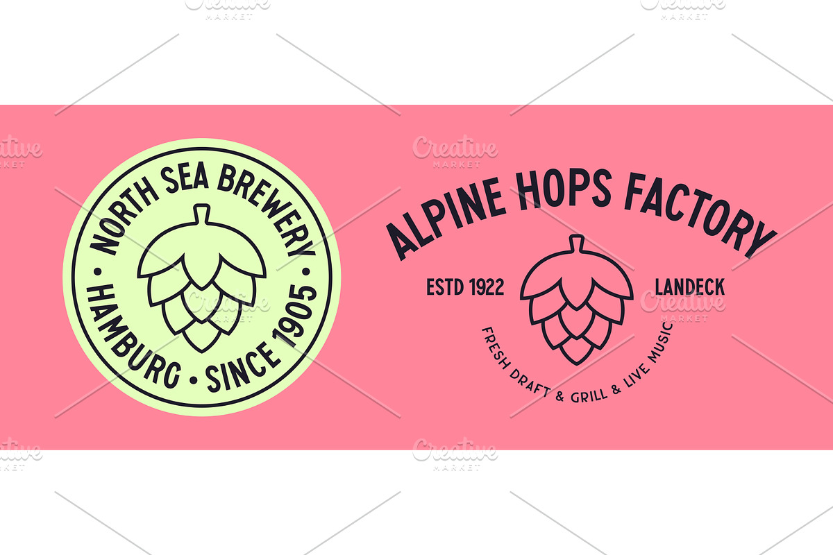Beer pub, brewery sign, symbol, an Object Illustration by Foxys Graphic