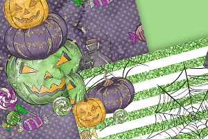 Cute Halloween Digital Paper Pack