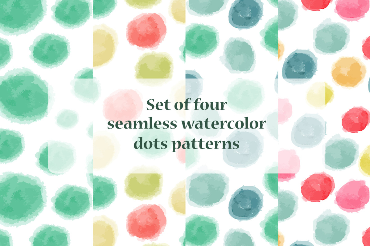 Vector seamless watercolor patterns, a Pattern Graphic by Alenarozova (Photo 1 of 5)