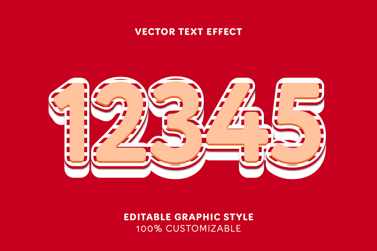 Striped Outline Text Effect preview 2