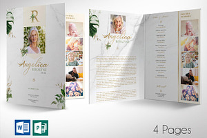 Tropica Funeral Program Word Large, a Brochure Template by Godserv Designs
