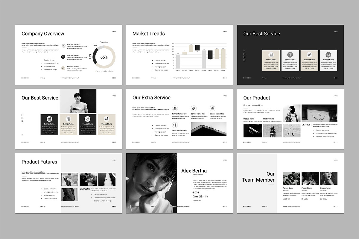 Minimal Business Plan Template preview 4