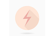 Modern Pink Icon With Lightning in, an Outline Icon by FineArtStudio (Thumbnail 1 of 3)