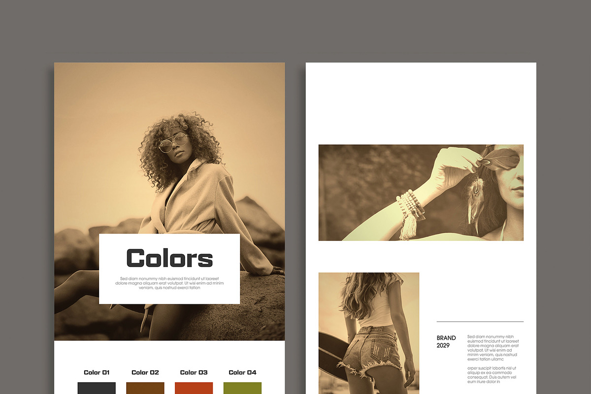 Modern Brand Fashion Mood Board, a Stationery Template by MightyDesign (Photo 4 of 10)