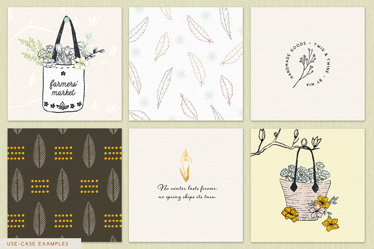 Bohemian Spring Illustrations, a Texture Illustration by amber&ink (Photo 6 of 6)
