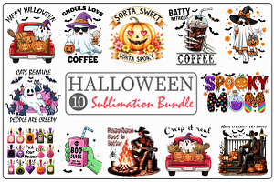 Halloween Sublimation Bundle PNG, a Graphic by Libby Wishes