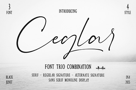 Ceglar - Elegant Font Trio, a Script Font by Black Junst