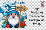 Beach Gnome Summer PNG Bundle, a Graphic by Clipart Studio (Thumbnail 8 of 12)