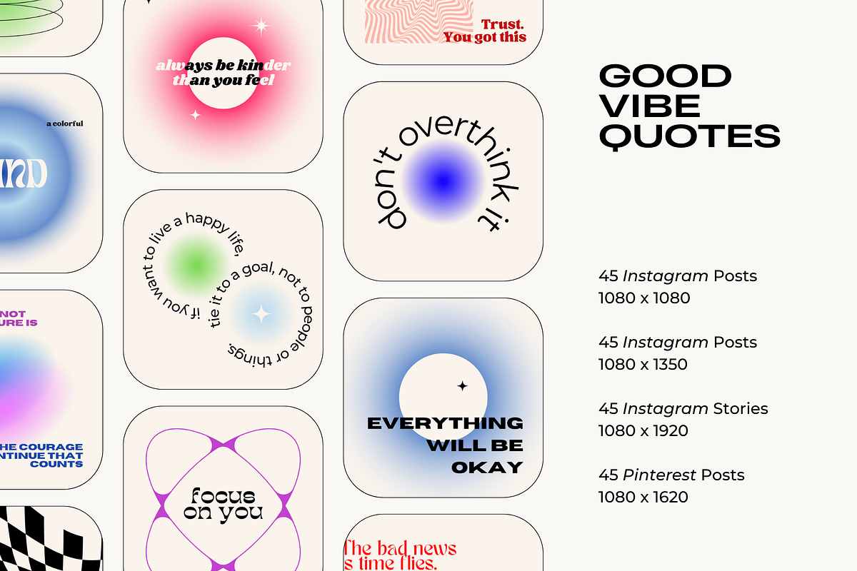 Good Vibe Quotes, a Social Media Template by marmaries (Photo 3 of 9)
