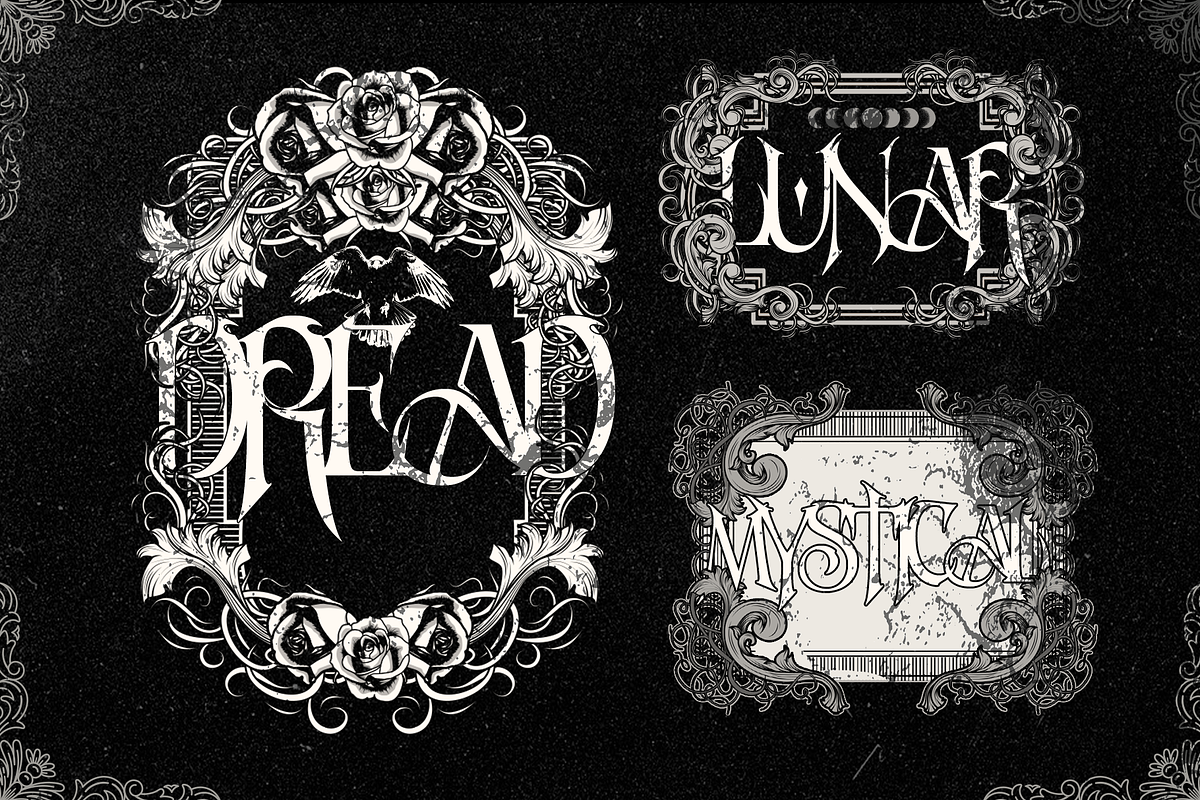 Dreadglyph – Metal Horror Typeface, a Serif Font by Inviline.co (Photo 7 of 17)