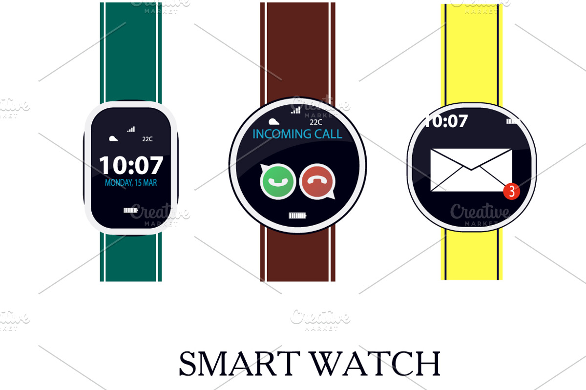 smart watches, phones and payments., a Finance Illustration by pashigorov (Photo 4 of 6)