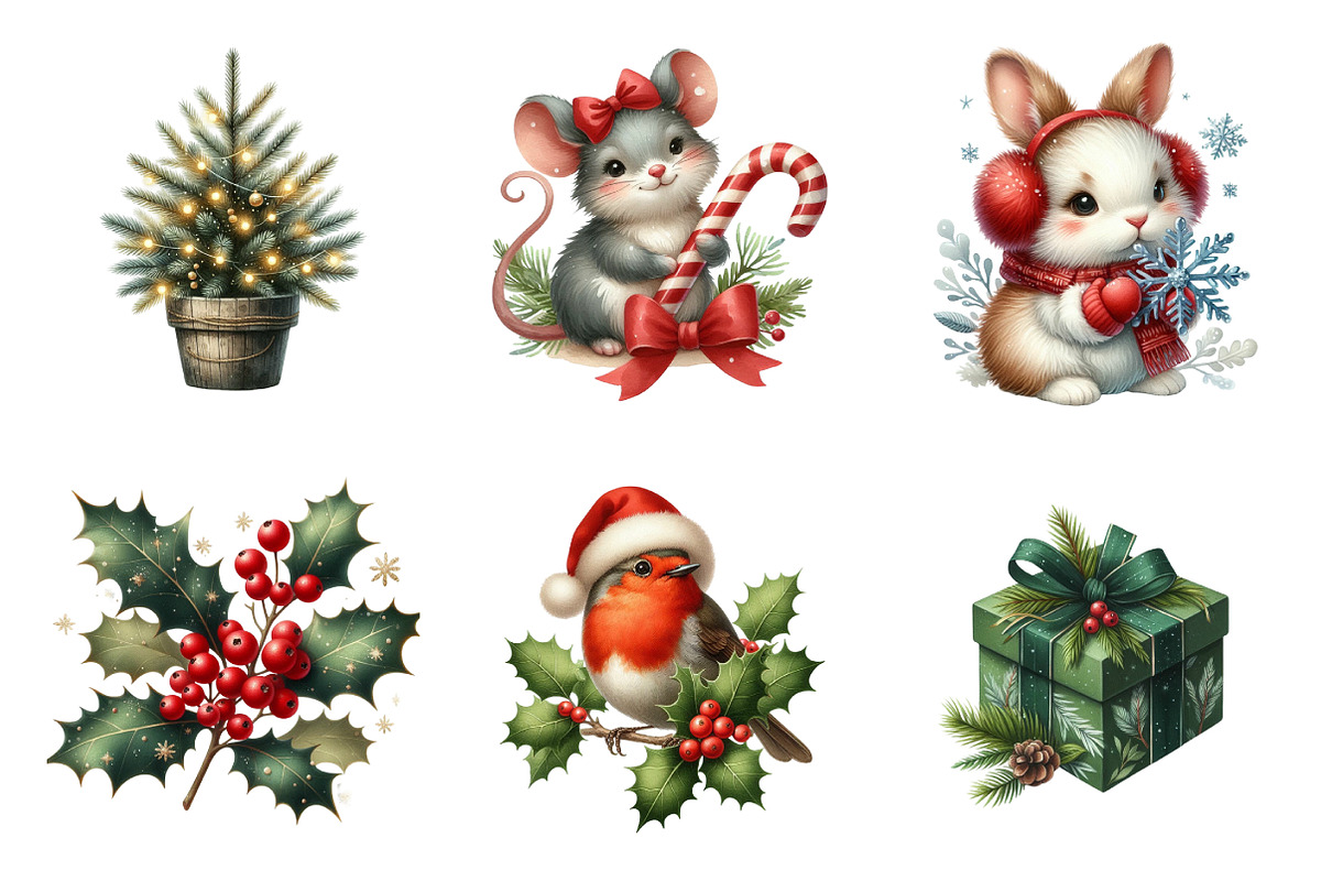 Woodland Christmas Sublimation PNG, an Illustration by SinaCreation (Photo 3 of 7)