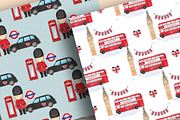 Watercolor I love London digital pap, a Pattern Graphic by designloverstudio (Thumbnail 2 of 7)