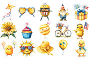 Yellow Cute 4th of July Sublimation, an Illustration by Craft Nest (Thumbnail 2 of 4)