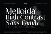 Melloida High Contrast Sans Family, a Sans Serif Font by Lettertype Studio (Thumbnail 1 of 15)