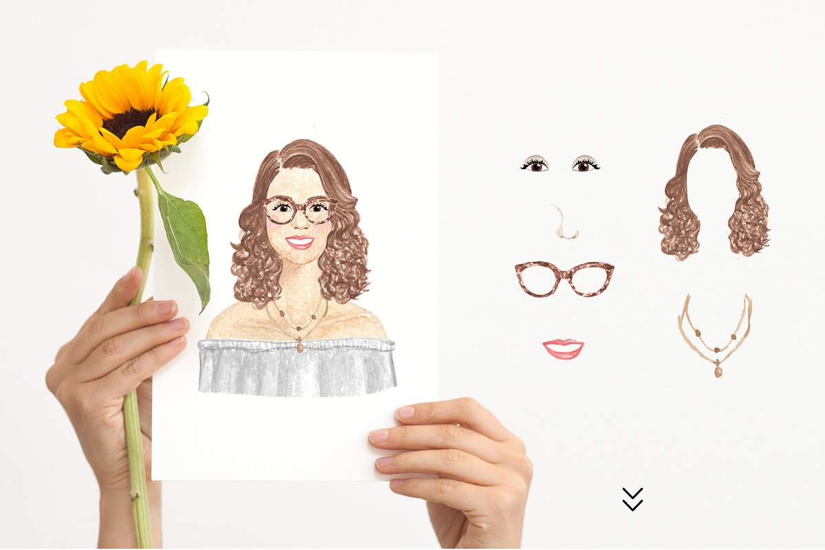 Personalised Female Portrait Creator, a Person Illustration by SoNice (Photo 3 of 5)