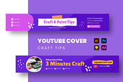 Craft Tips Youtube Cover, a Social Media Template by MikroType Std (Thumbnail 1 of 4)