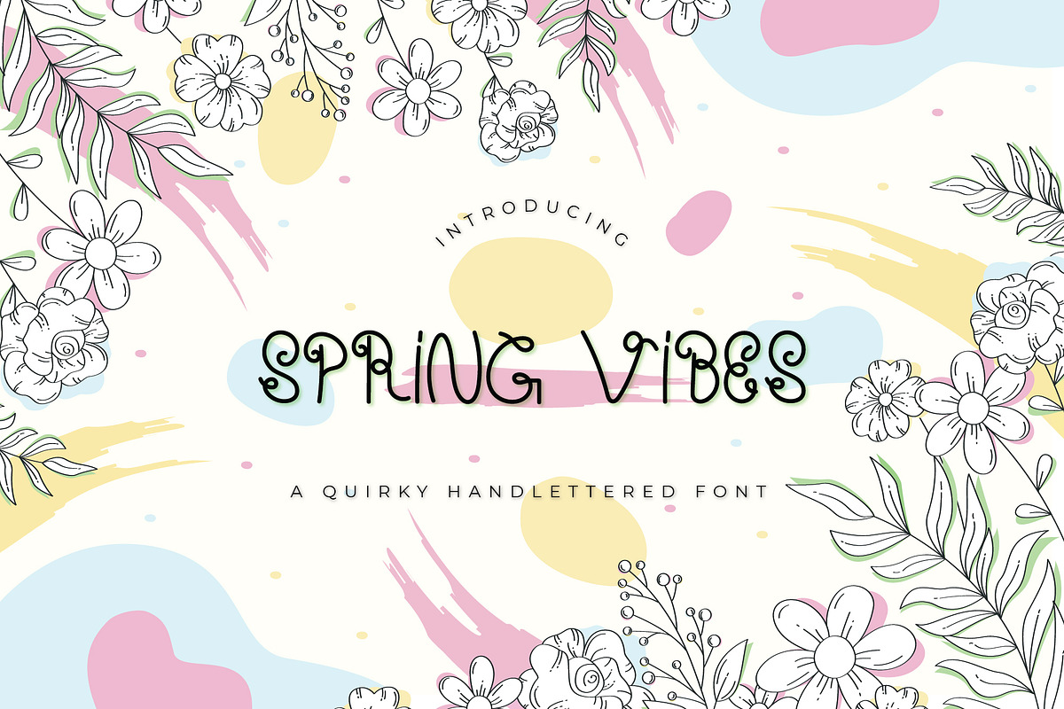 Spring Vibes Quirky Handletterd Font, a Font by CraftlabSVG (Photo 1 of 5)