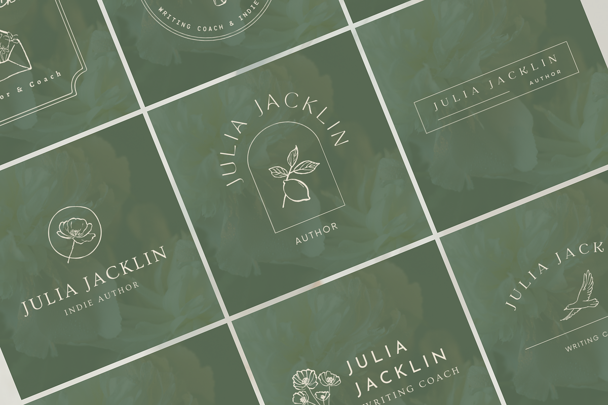 Editable logo template for author, a Branding & Logo Template by Petite Zakka Boutique (Photo 2 of 7)