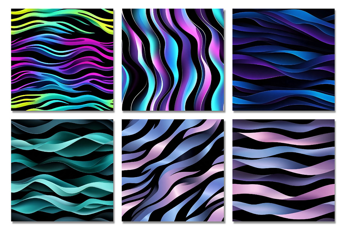 Abstract Wavy Lines Digital Paper, a Texture Graphic by Dream Creation (Photo 3 of 7)