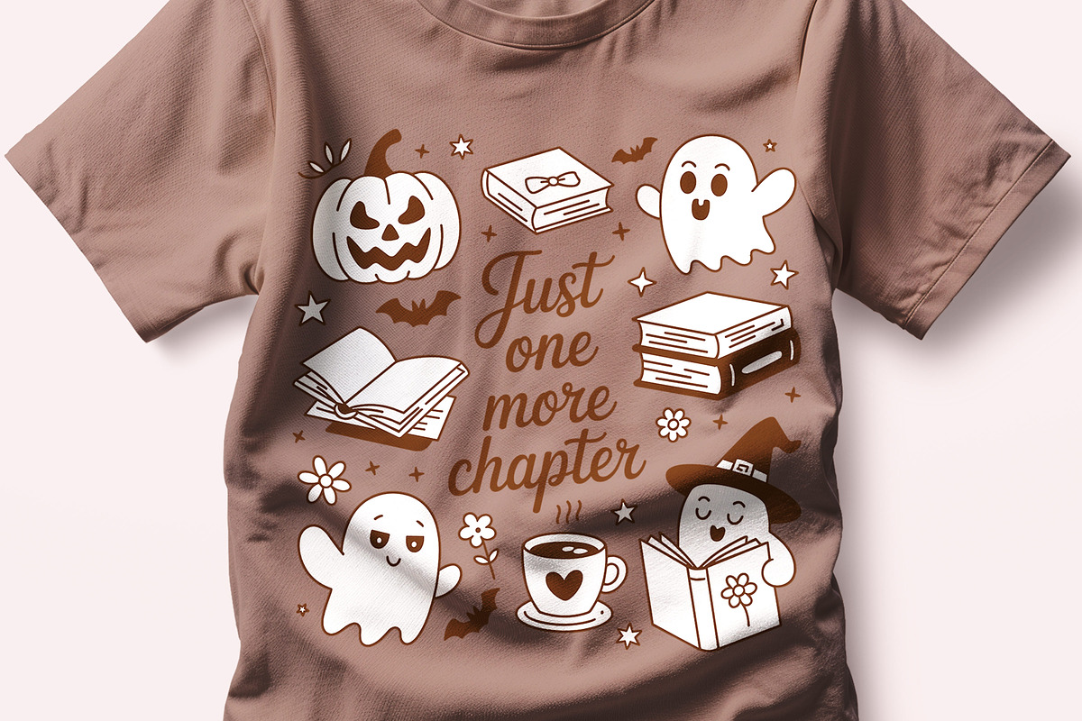 Just One More Chapter Ghost Books, a Seasonal Illustration by Unique Design Team (Photo 4 of 7)