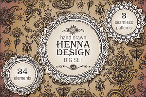 Henna Design Elements Set