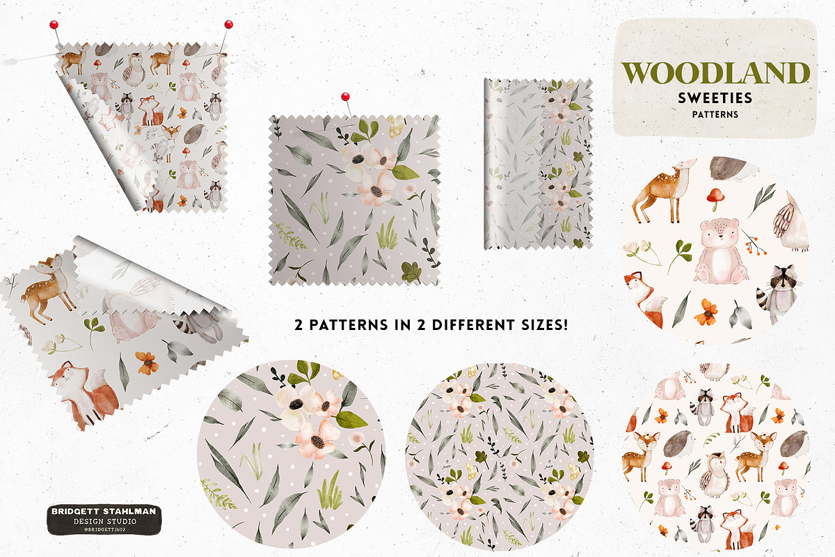 Watercolor Woodland Sweeties, a Background Graphic by Bridgett Stahlman Design (Photo 3 of 8)