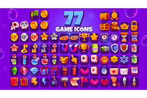 Game Icons Big Set, Cartoon Skull