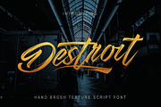 Destroit | Hand Brush Texture, a Script Font by Muntab_Art (Thumbnail 1 of 10)
