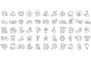 Eco Alternative Natural Icons, an Object Illustration by Gentle Studio