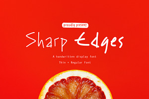 Sharp Edges a Handwritten Font