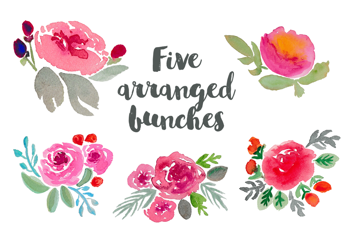 English Garden Watercolor Clipart, an Illustration by Emerald & Ivy Studios (Photo 2 of 2)
